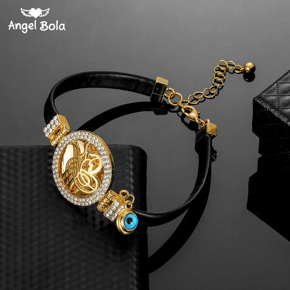 Length19CM/21CM Turkey Coin Bracelet for Women Gold Color Turks Simgesi Osmanli Turasi Muslim Islam Bangle Arab Allah Jewelry
