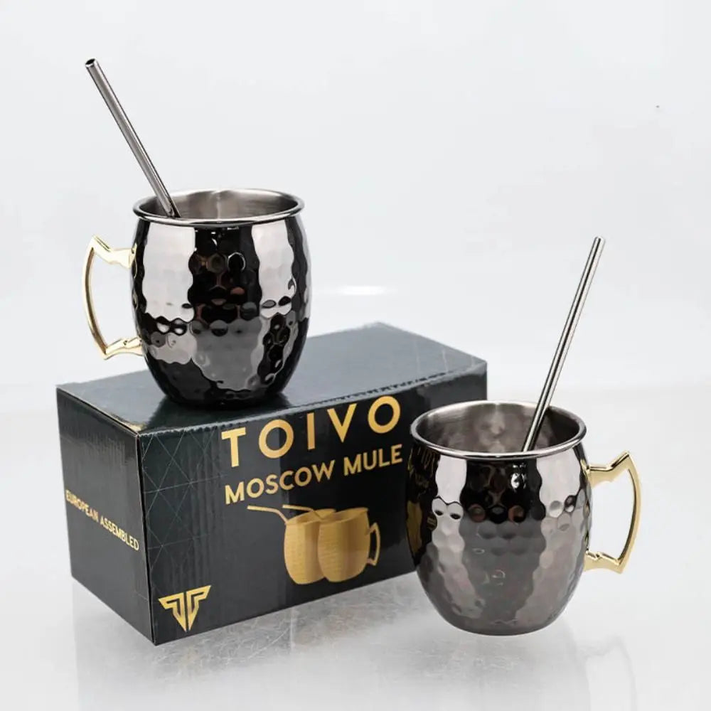 500ml Pure Copper Cup Handcrafted Thickened Mug Cup Moscow Mule Smooth Finish Drum Cup Mules Cocktails Coffee Beer