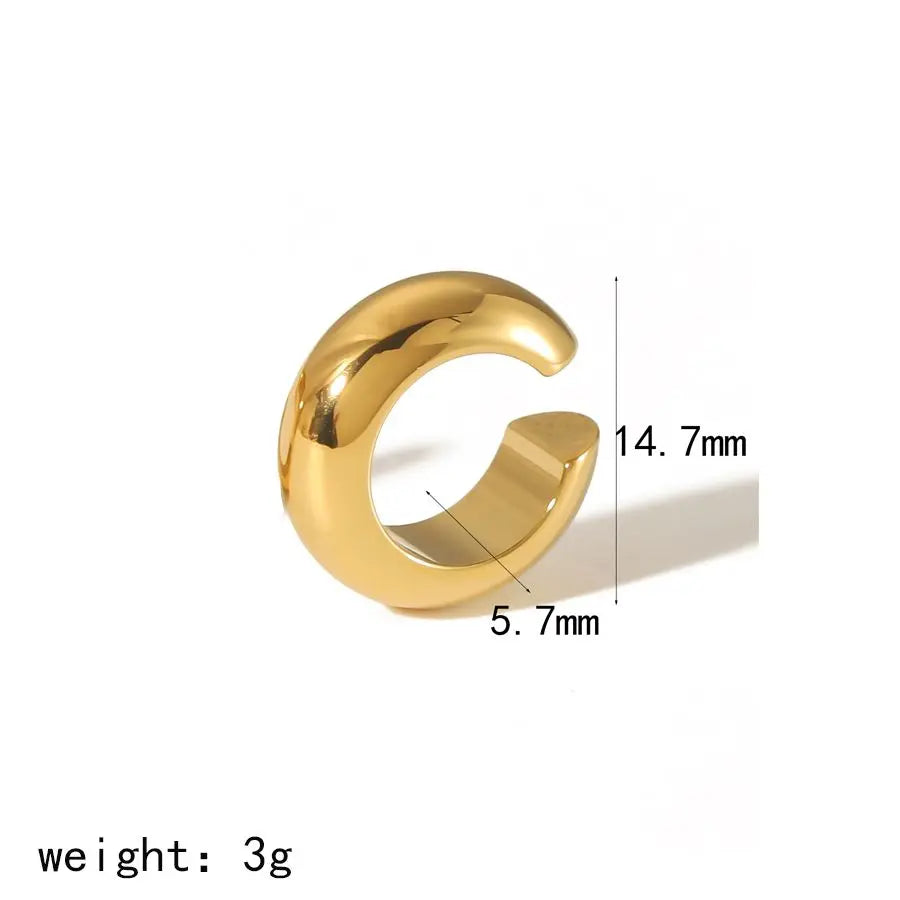 Hot Selling 18K Gold Color Stainless Steel Multilayer Ear Clip Waterproof Metal Unique Fashion Trendy Women Gift