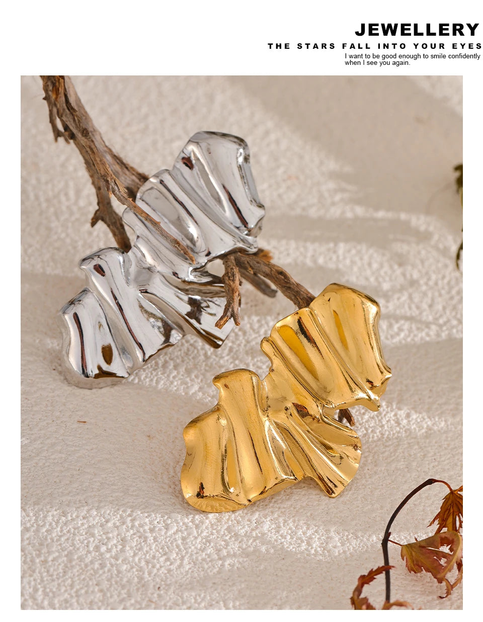 Yhpup Abstract Geometry Fashion Metal 18k Gold PVD Plated Brooch Pin Clothes Accessories Waterproof 2024 Charm Unisex Jewelry