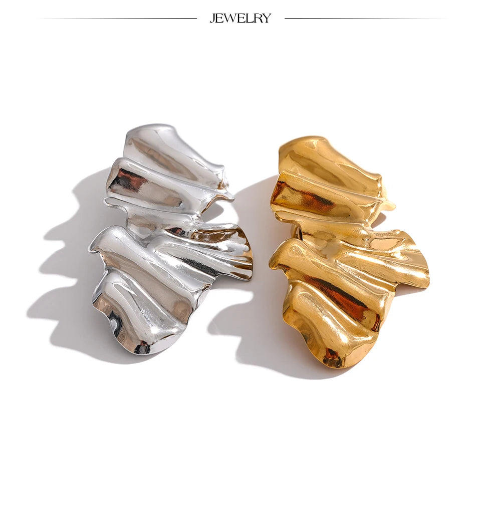 Yhpup Abstract Geometry Fashion Metal 18k Gold PVD Plated Brooch Pin Clothes Accessories Waterproof 2024 Charm Unisex Jewelry