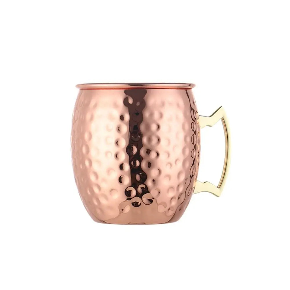 500ml Pure Copper Cup Handcrafted Thickened Mug Cup Moscow Mule Smooth Finish Drum Cup Mules Cocktails Coffee Beer