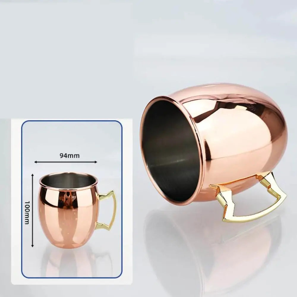 500ml Pure Copper Cup Handcrafted Thickened Mug Cup Moscow Mule Smooth Finish Drum Cup Mules Cocktails Coffee Beer