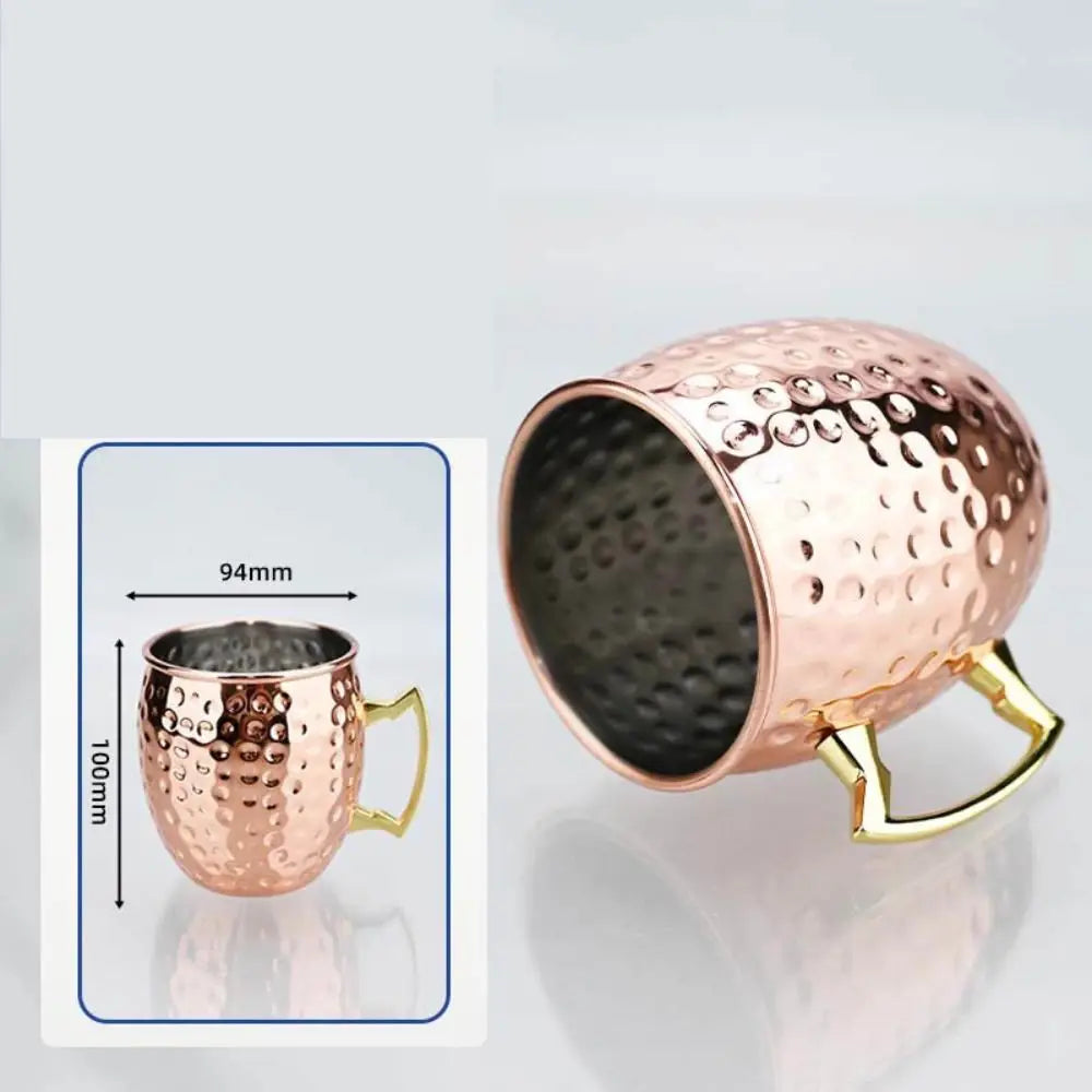 500ml Pure Copper Cup Handcrafted Thickened Mug Cup Moscow Mule Smooth Finish Drum Cup Mules Cocktails Coffee Beer