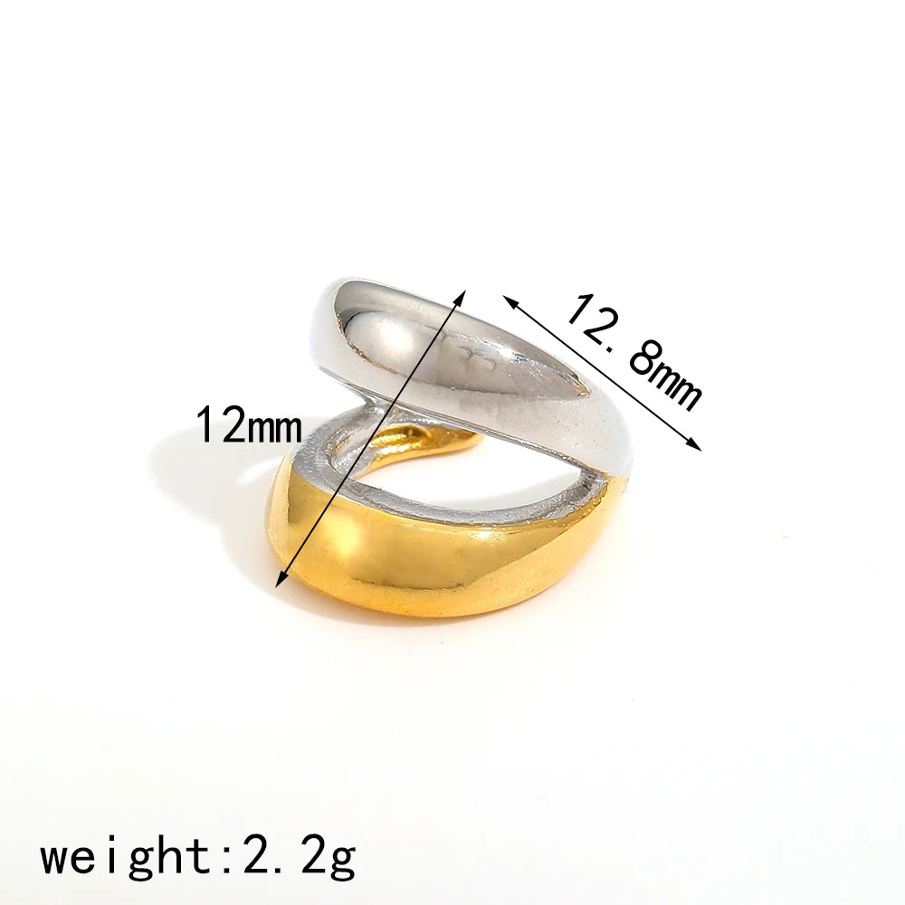 Hot Selling 18K Gold Color Stainless Steel Multilayer Ear Clip Waterproof Metal Unique Fashion Trendy Women Gift