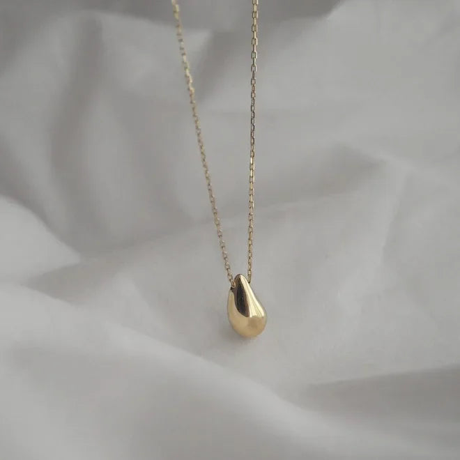 Gold/Silver Plated Pear Pendant Necklace for Women | Tear Pendant Necklaces Drop Pedant Necklace for Women Birthday Gift
