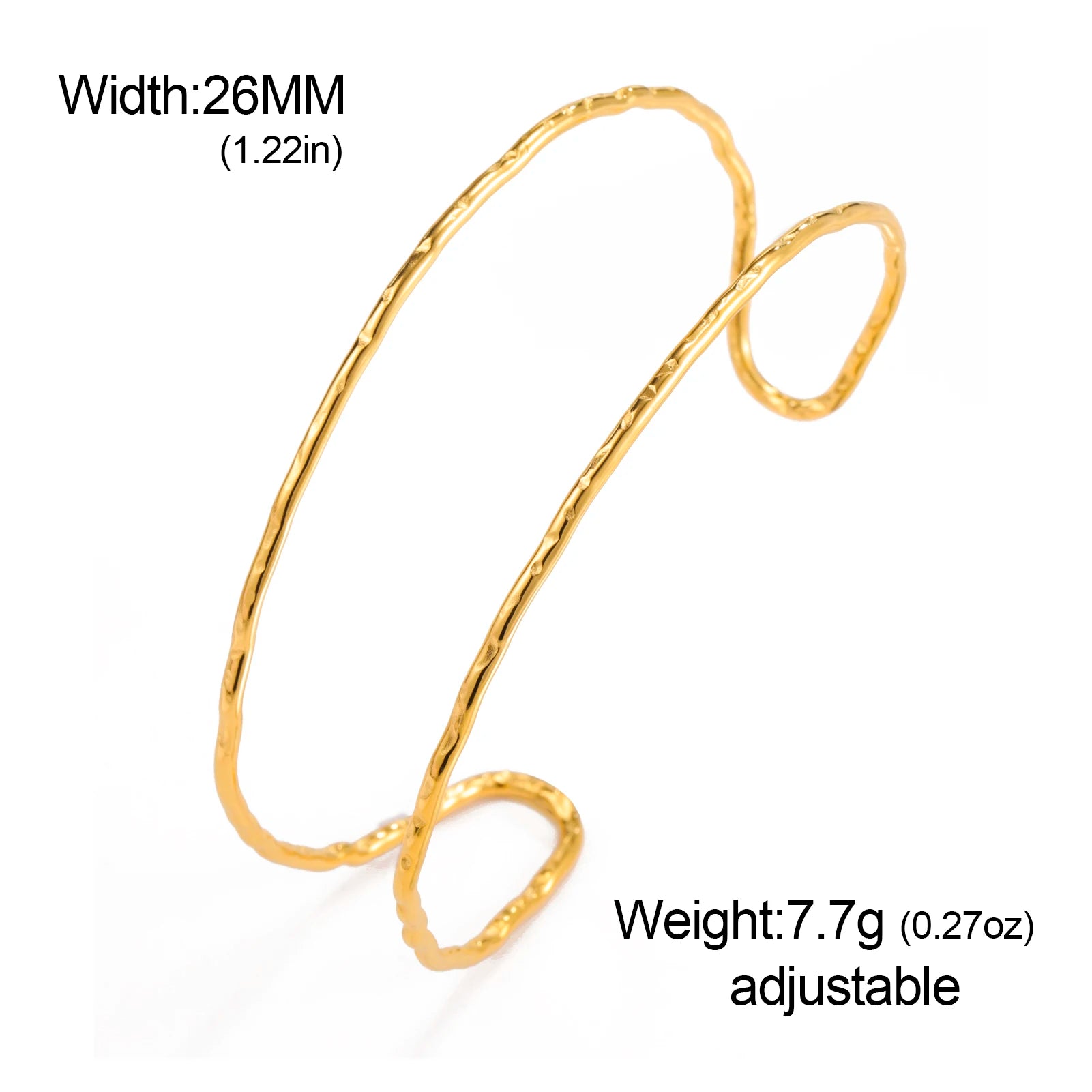 Skyrim Double Layer Cuff Bracelet Women Stainless Steel Gold Color Open Bangle Fashion Minimalist Geometric Jewelry Gift