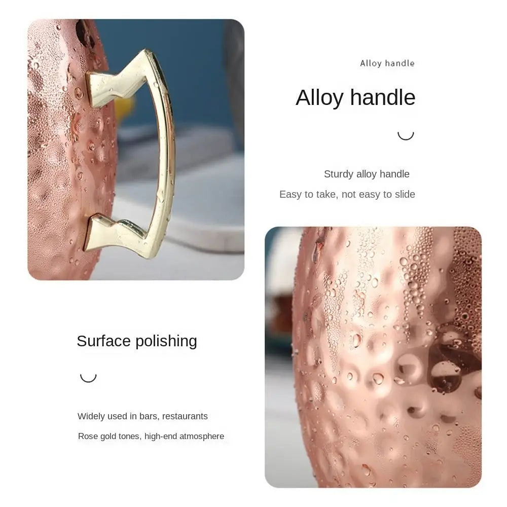 500ml Pure Copper Cup Handcrafted Thickened Mug Cup Moscow Mule Smooth Finish Drum Cup Mules Cocktails Coffee Beer