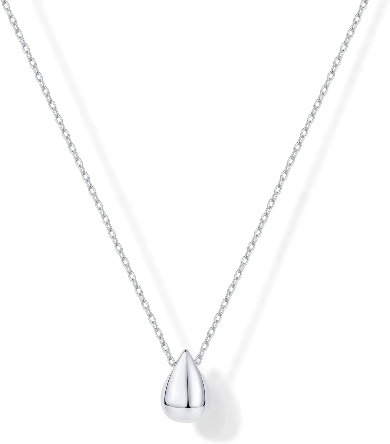 Gold/Silver Plated Pear Pendant Necklace for Women | Tear Pendant Necklaces Drop Pedant Necklace for Women Birthday Gift