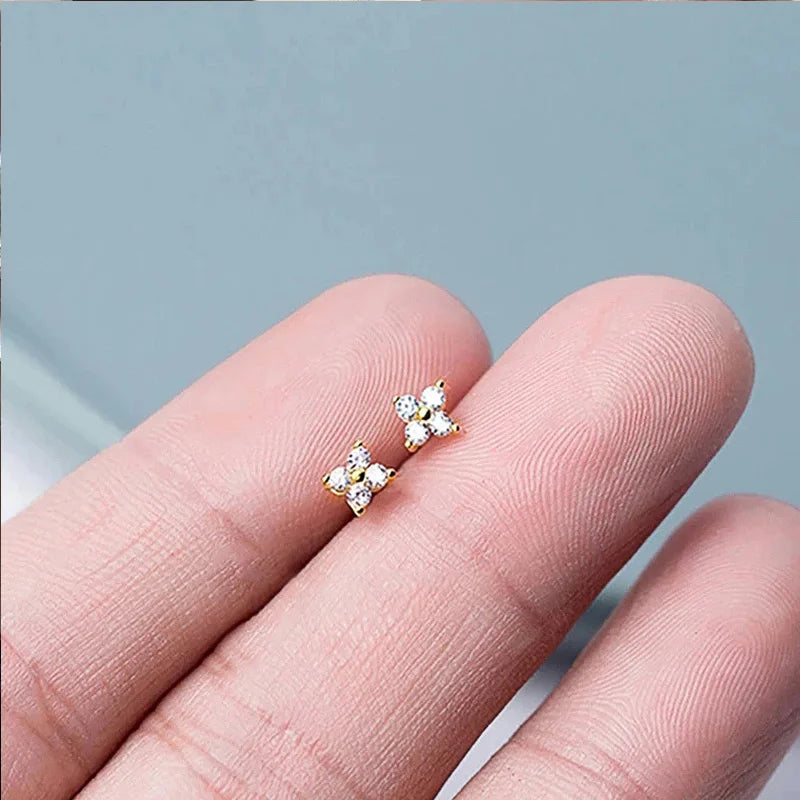 18k Gold Plated Cz Four-leaf Flower Bracelet for Women Girl Dainty Adjustable Link Chain Bracelets Charm Luxury Trend Jewelry