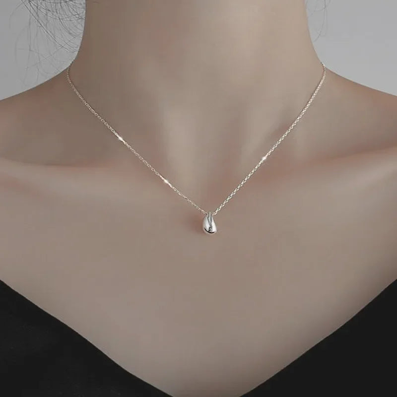 Gold/Silver Plated Pear Pendant Necklace for Women | Tear Pendant Necklaces Drop Pedant Necklace for Women Birthday Gift