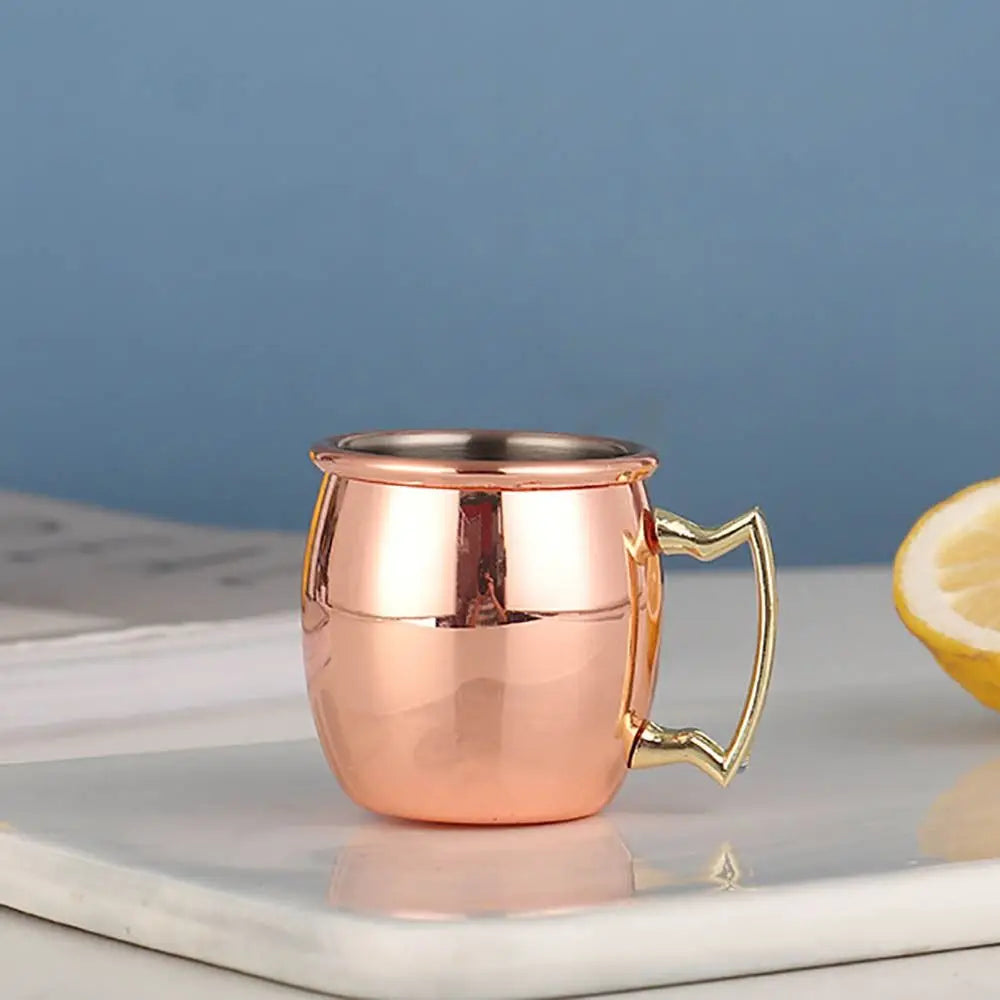 500ml Pure Copper Cup Handcrafted Thickened Mug Cup Moscow Mule Smooth Finish Drum Cup Mules Cocktails Coffee Beer