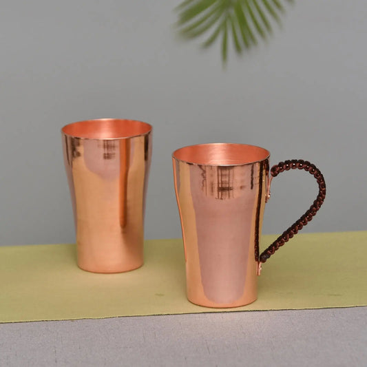 Pure Copper Cup 400ml Artisan Crafted Copper Mug Premium Drink Cup Luxury Coffee Mug for Kitchen Decor